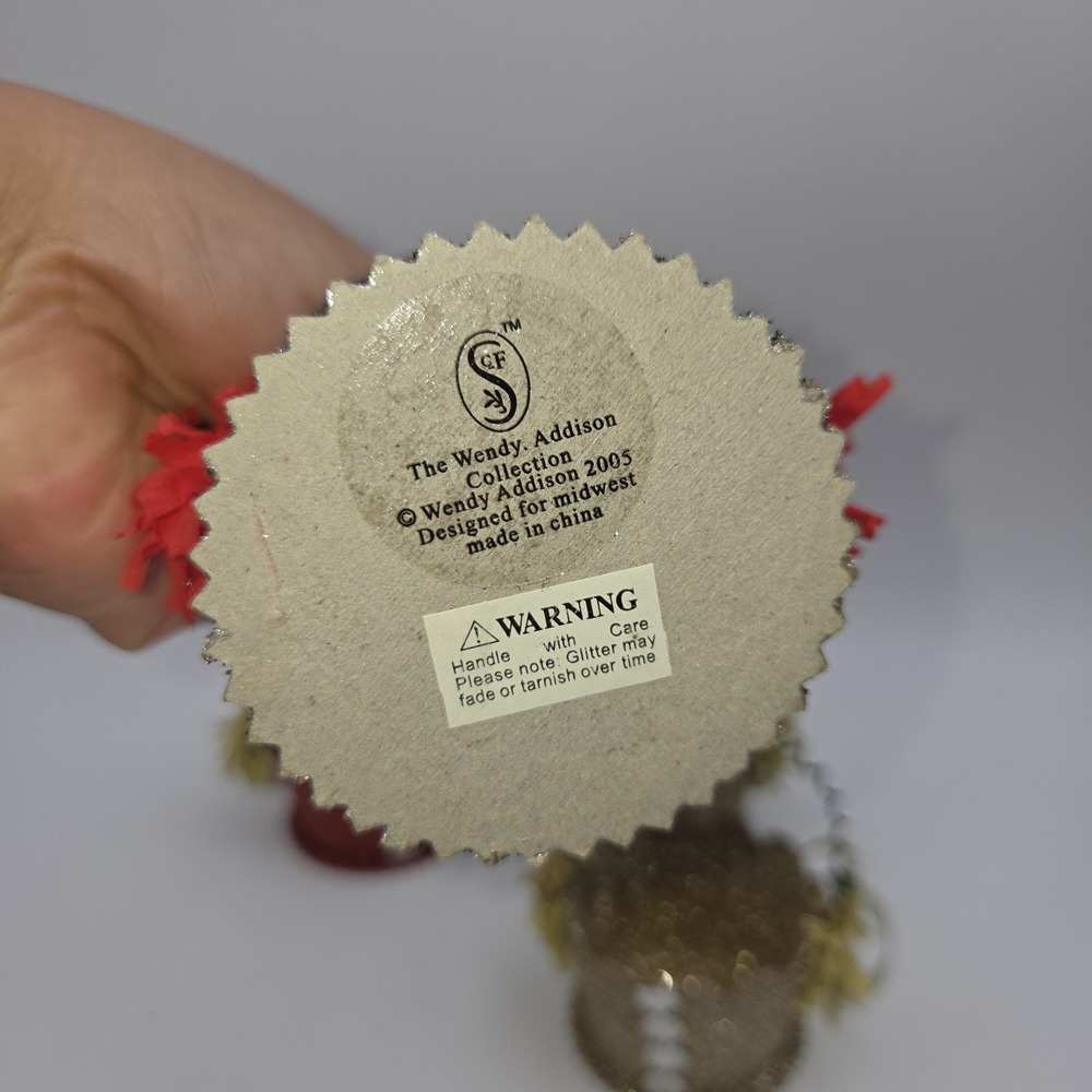 Lots of 5 Wendy Addison Original Gift Basket Paper Mache Christmas Decoration - Picture 2 of 8